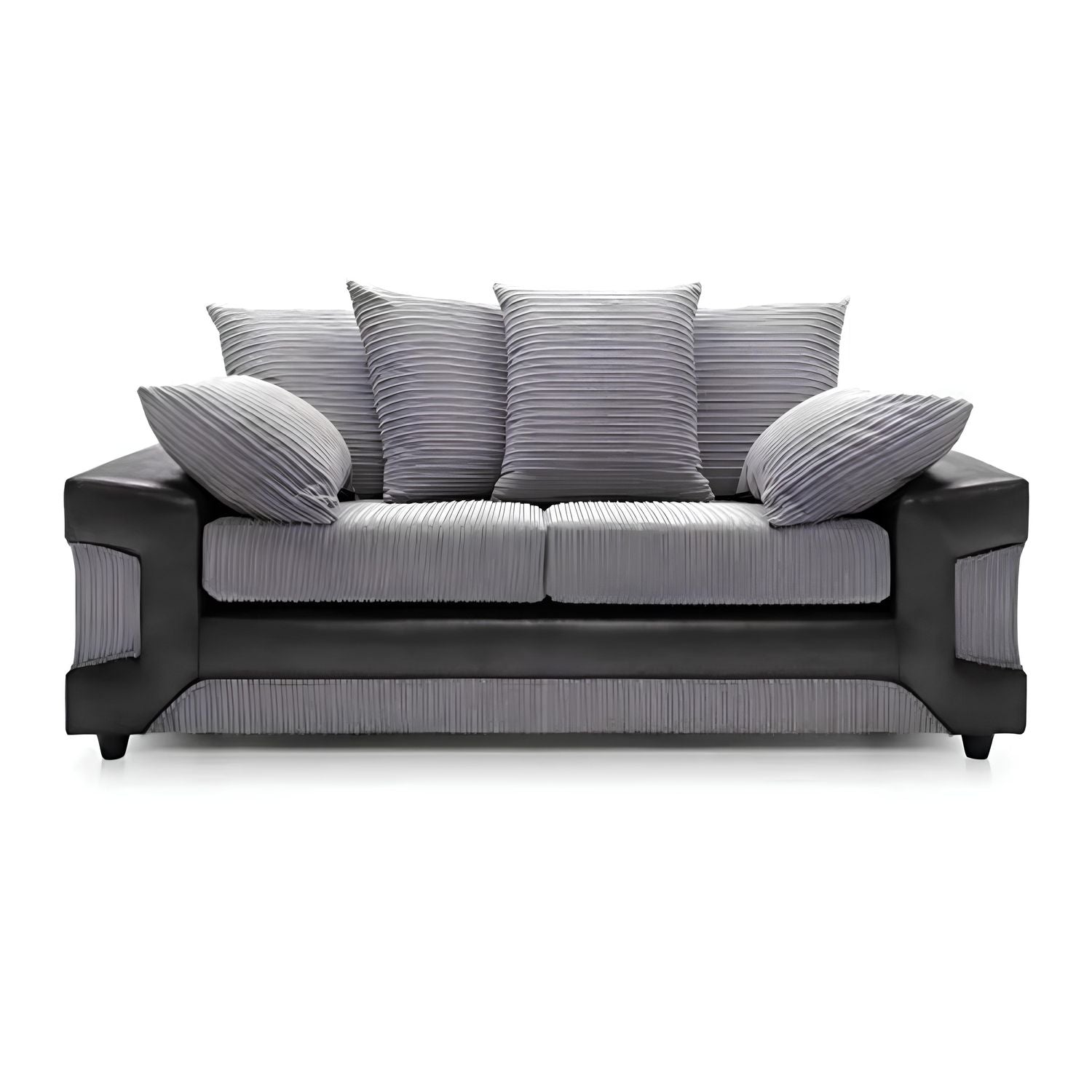 Dino Cord Fabric Corner Sofa with Footstool – 2, 3 Seater or Corner – Soft Corduroy Upholstery – Extra Bed Option
