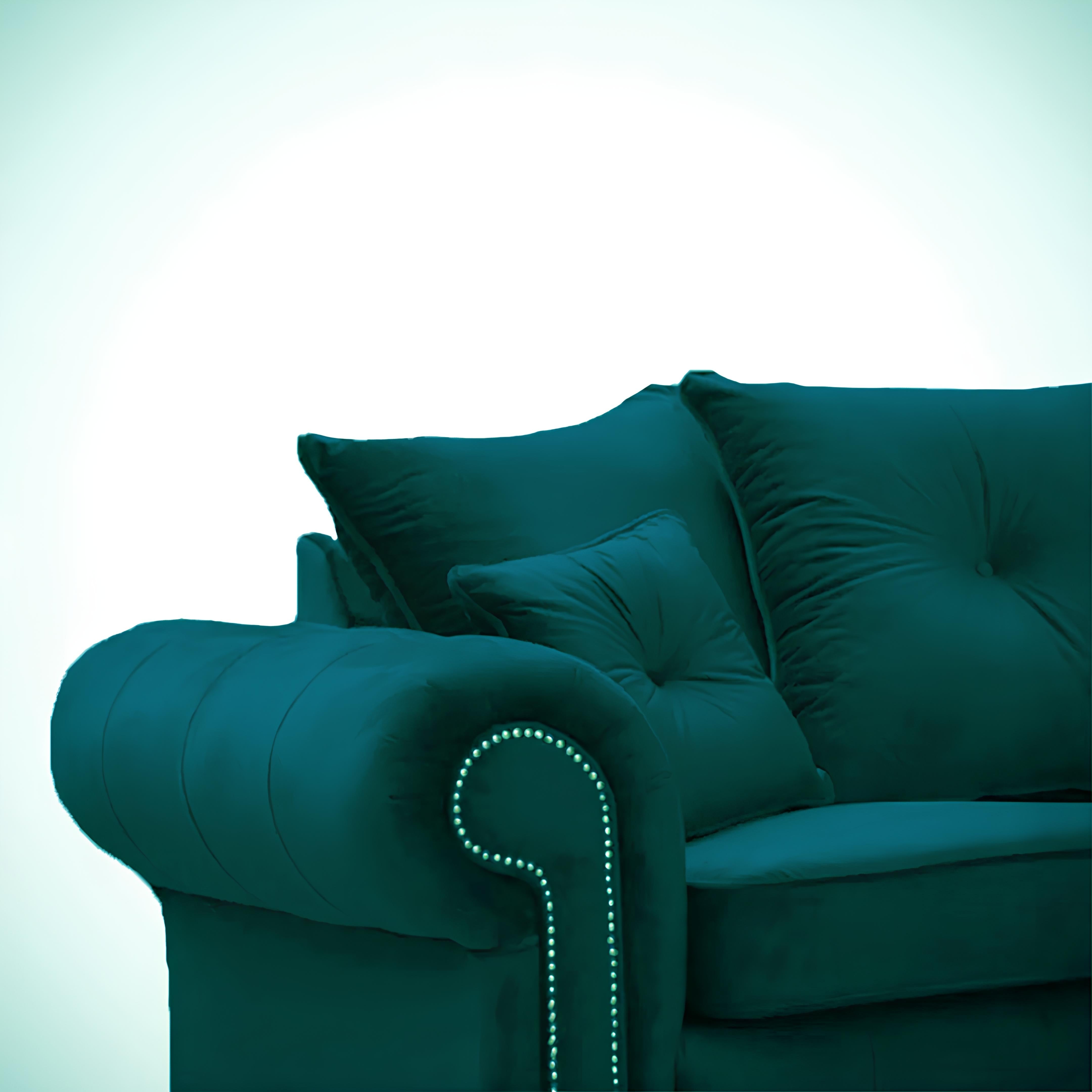 Ashwin Plush Velvet Sofa – Corner, 2-Seater, or 3-Seater – Thick Foam Seating & Scatter Cushions – Multiple Colours