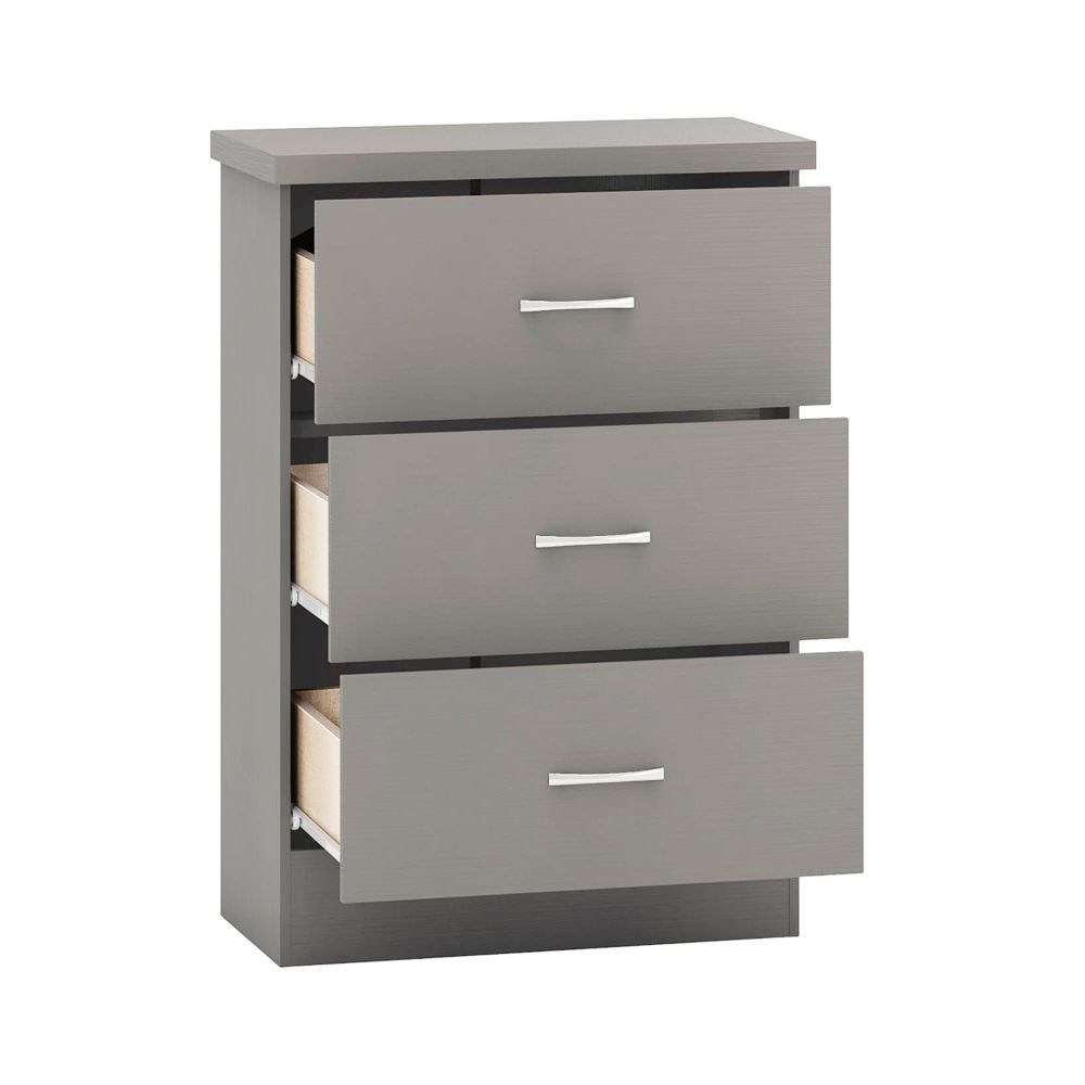 3-Drawer Bedside Table – Compact Nightstand with Storage – Multiple Finishes – Modern Bedroom Furniture