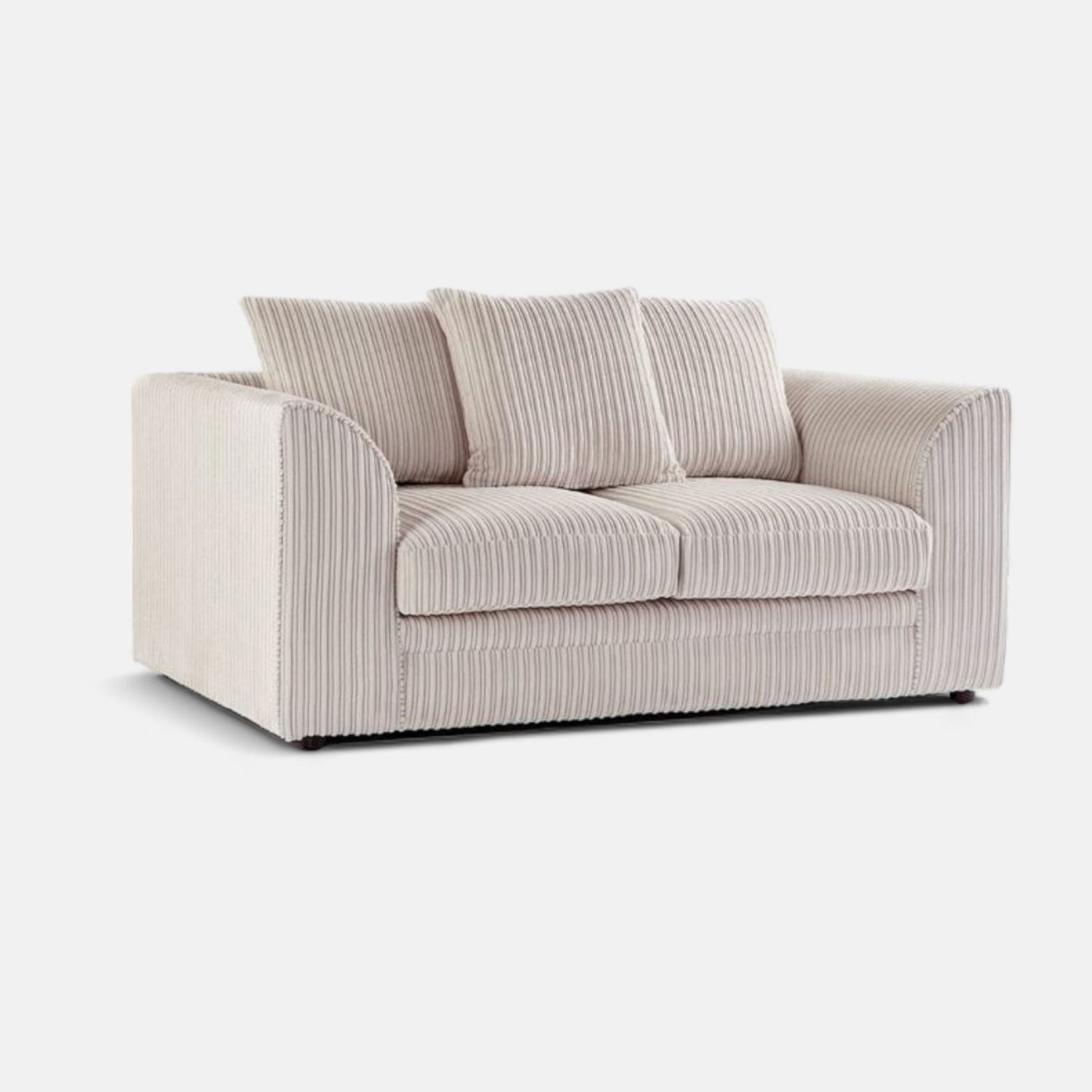 Manny Jumbo Cord Sofa – 2 or 3 Seater – Memory Foam Cushions – Scatter Back – Multiple Colours