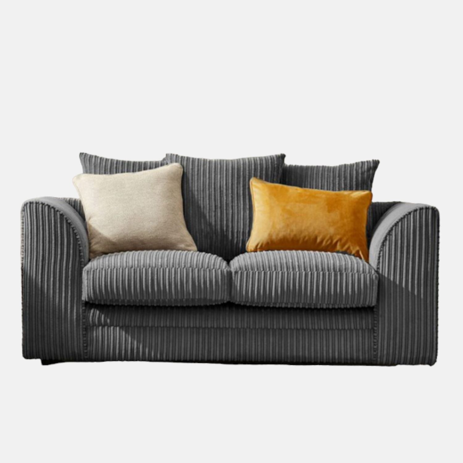 Manny Jumbo Cord Sofa – 2 or 3 Seater – Memory Foam Cushions – Scatter Back – Multiple Colours